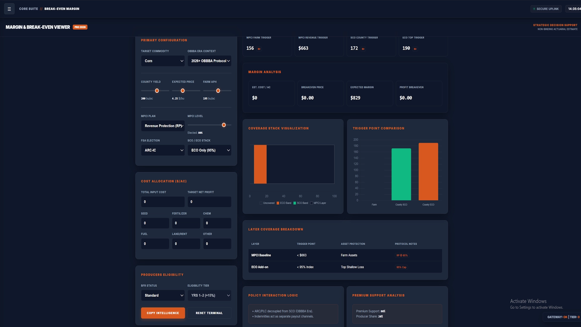 Margin Analyzer Interface Preview