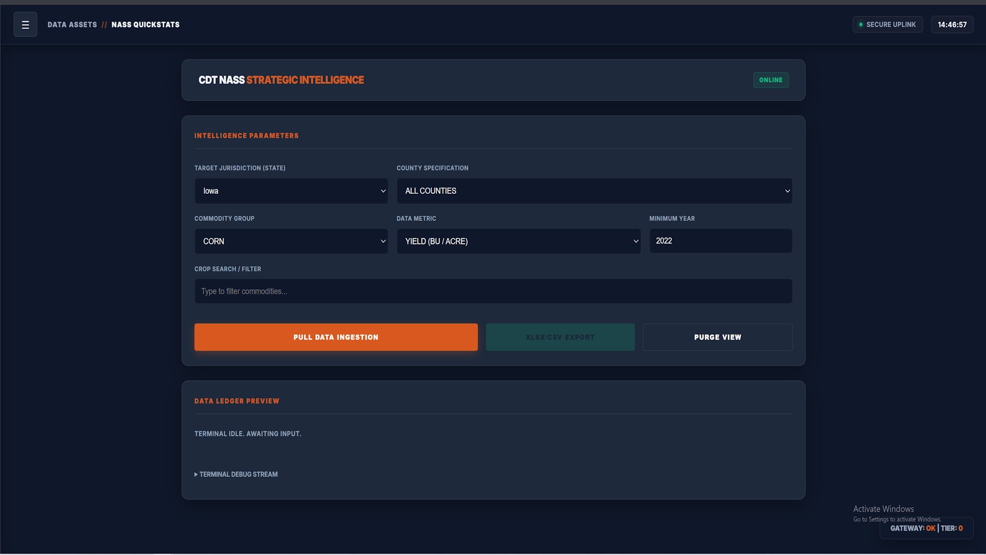 NASS QuickStats Interface Preview